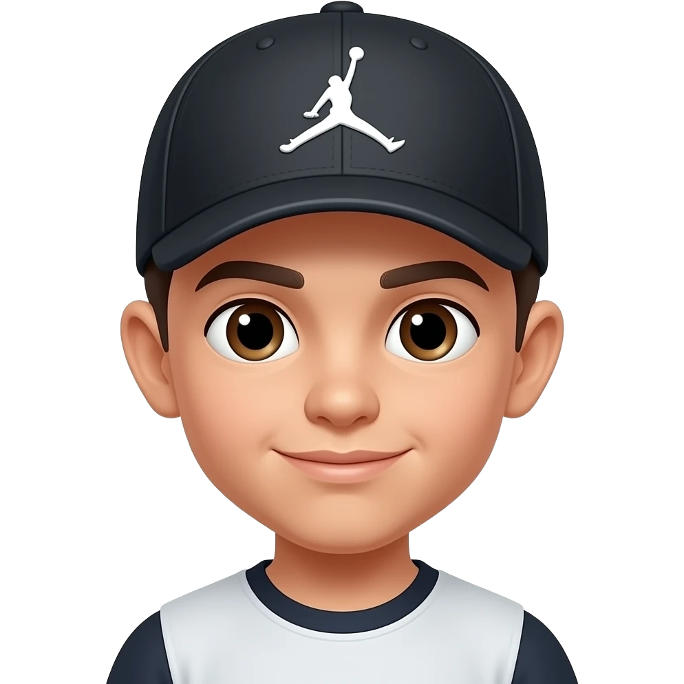 Boy with Jordan cap emoji