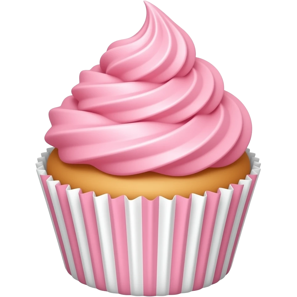 Cupcake with pink icing emoji