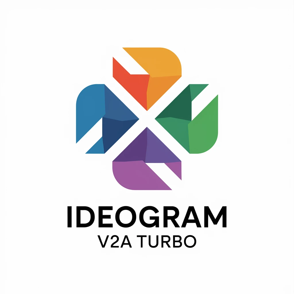 make a colorful logo of only text "Ideogram V2a Turbo" emoji