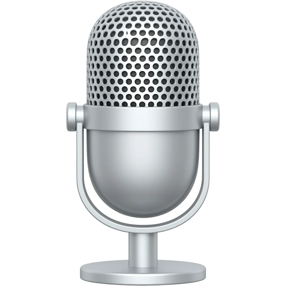 white podcast microphone emoji