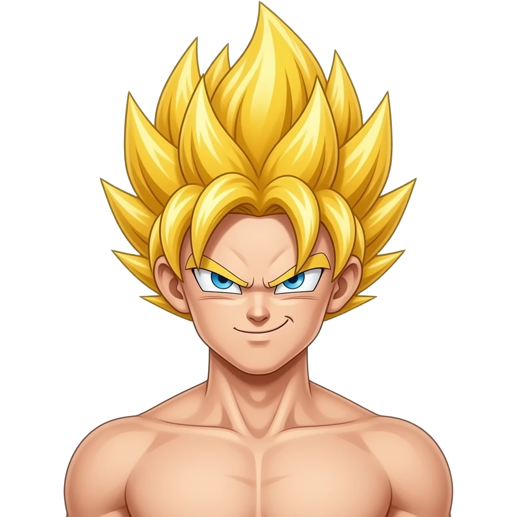Super sayjin sem camisola emoji
