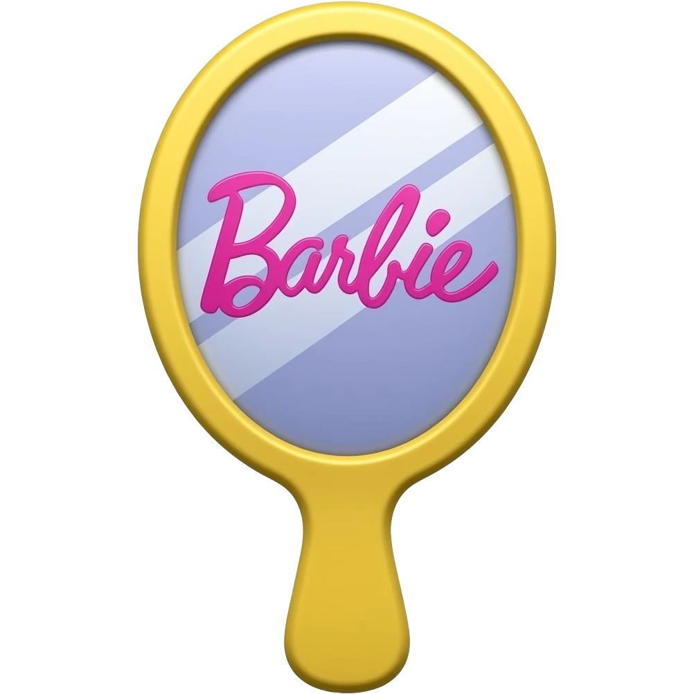 yellow purple Mirror with birthday message, transparent background inspired by barbie colour pallete emoji