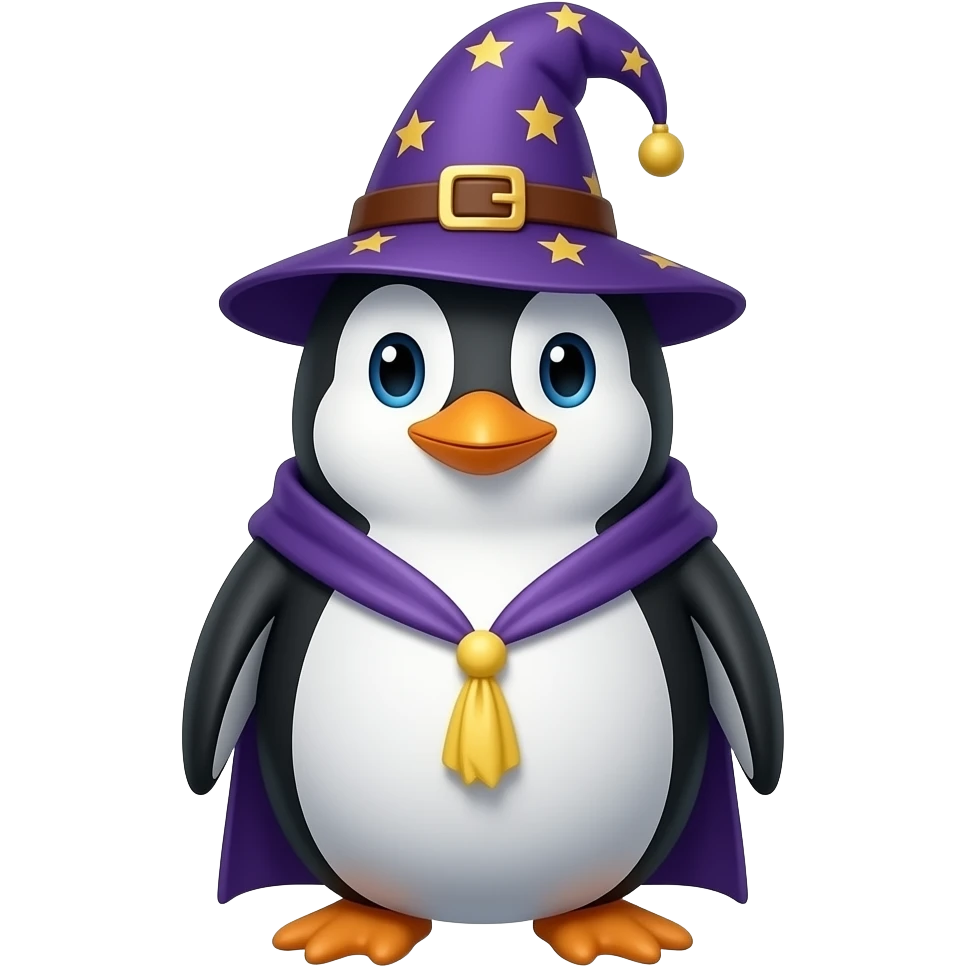 Büyücü penguen emoji