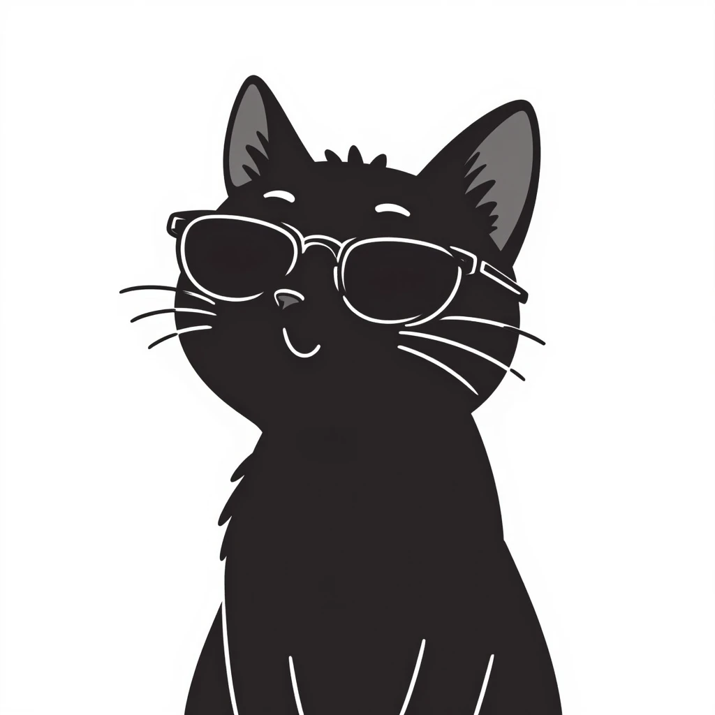 A cat wearing sunglasses emoji