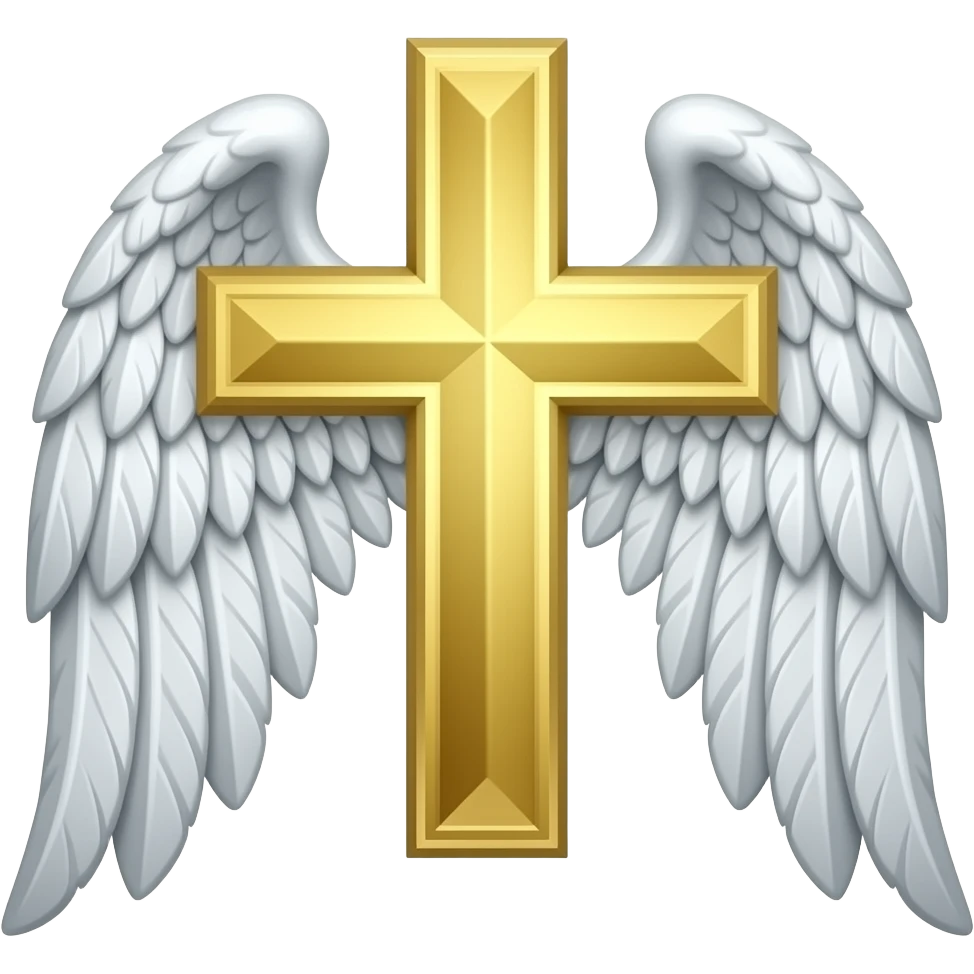 Holy Saint Emblem with diamond Wings emoji