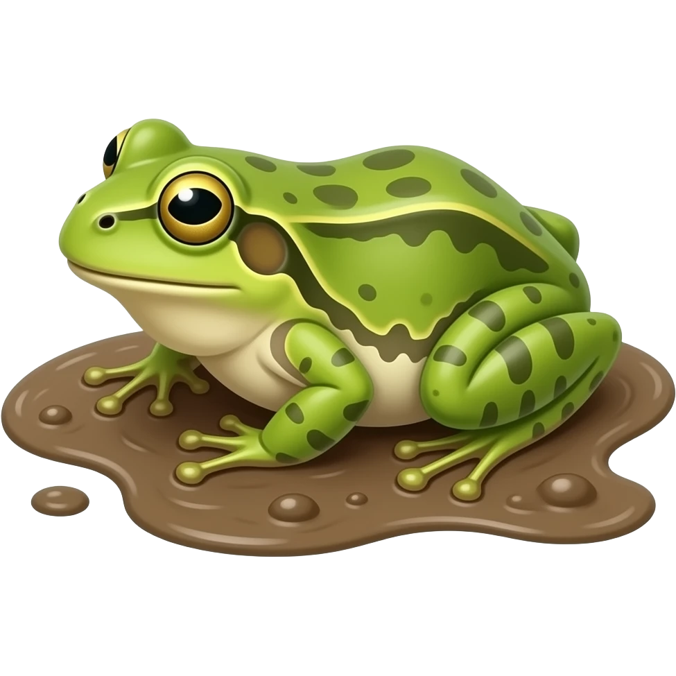 It lays in the mud emoji