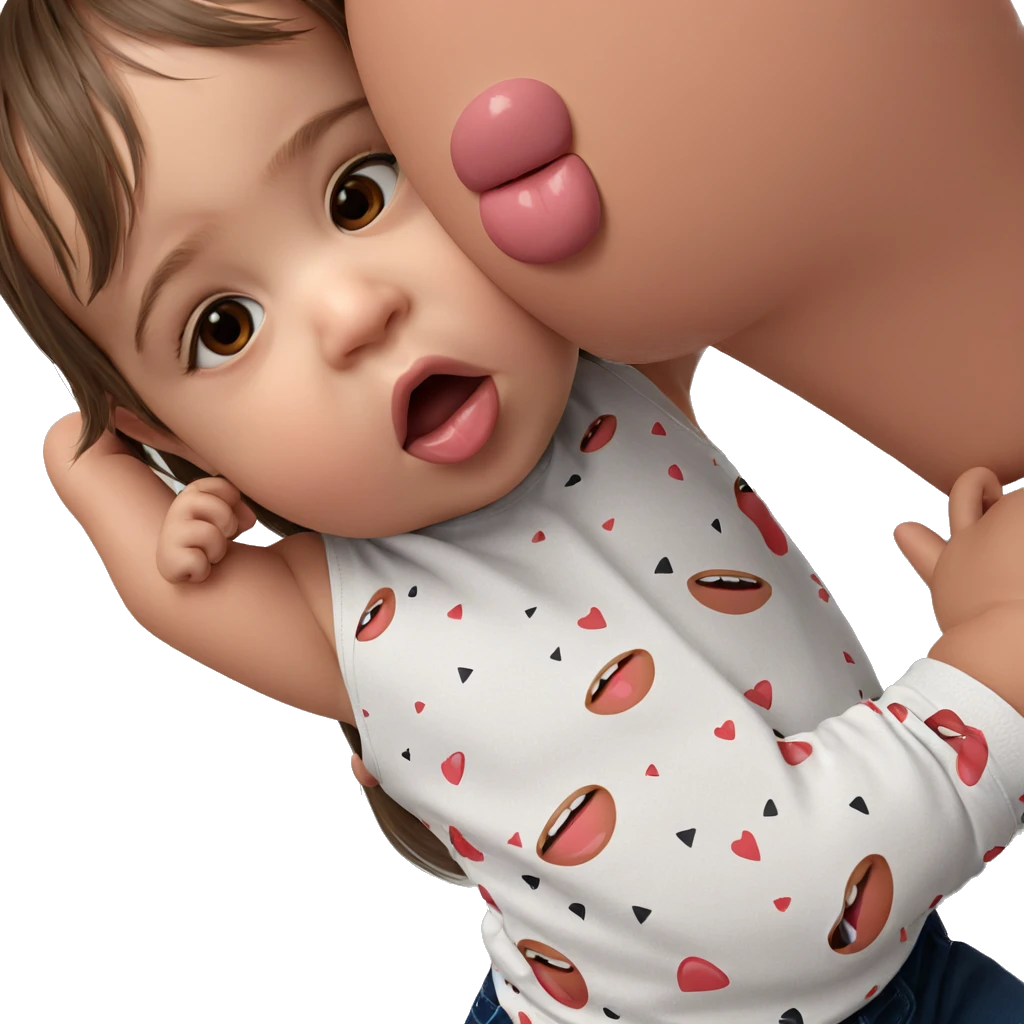 realistic girl with tongue out emoji