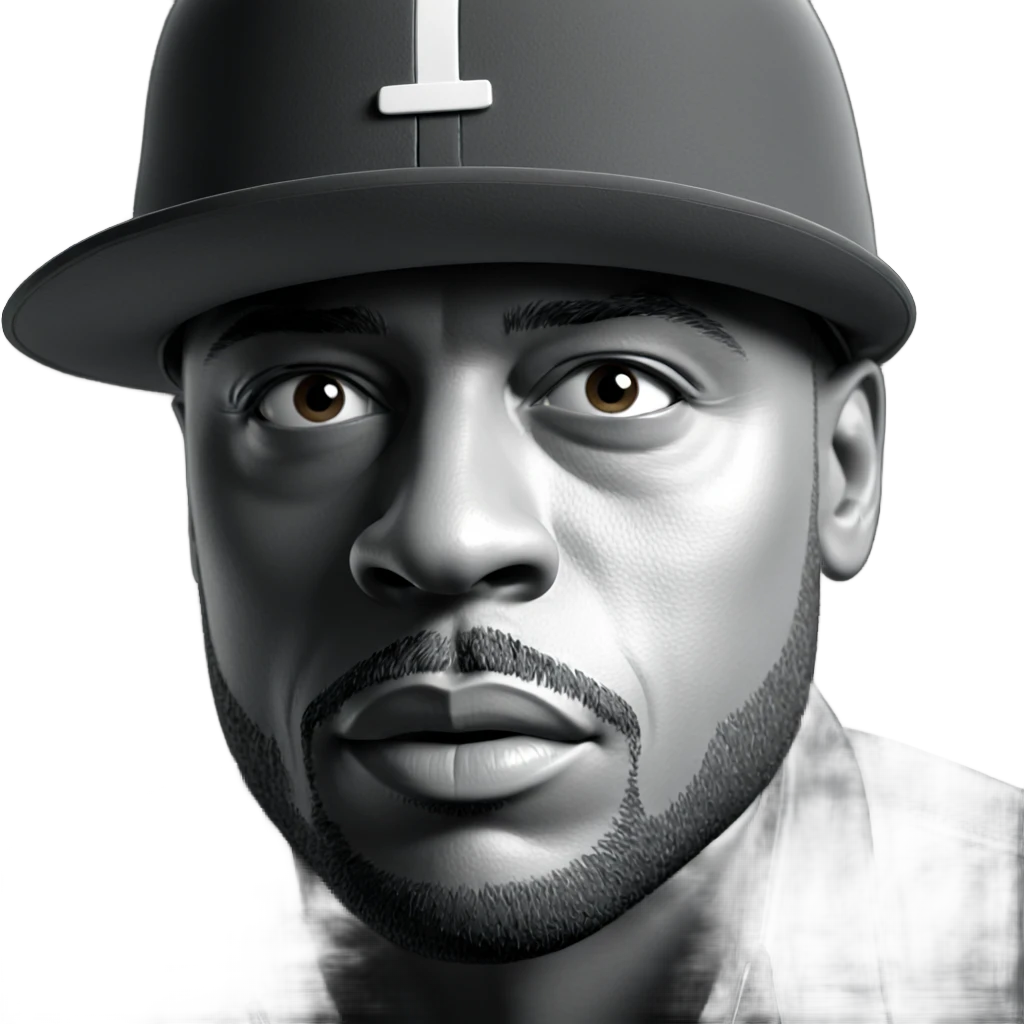 monochrome portrait of a man emoji