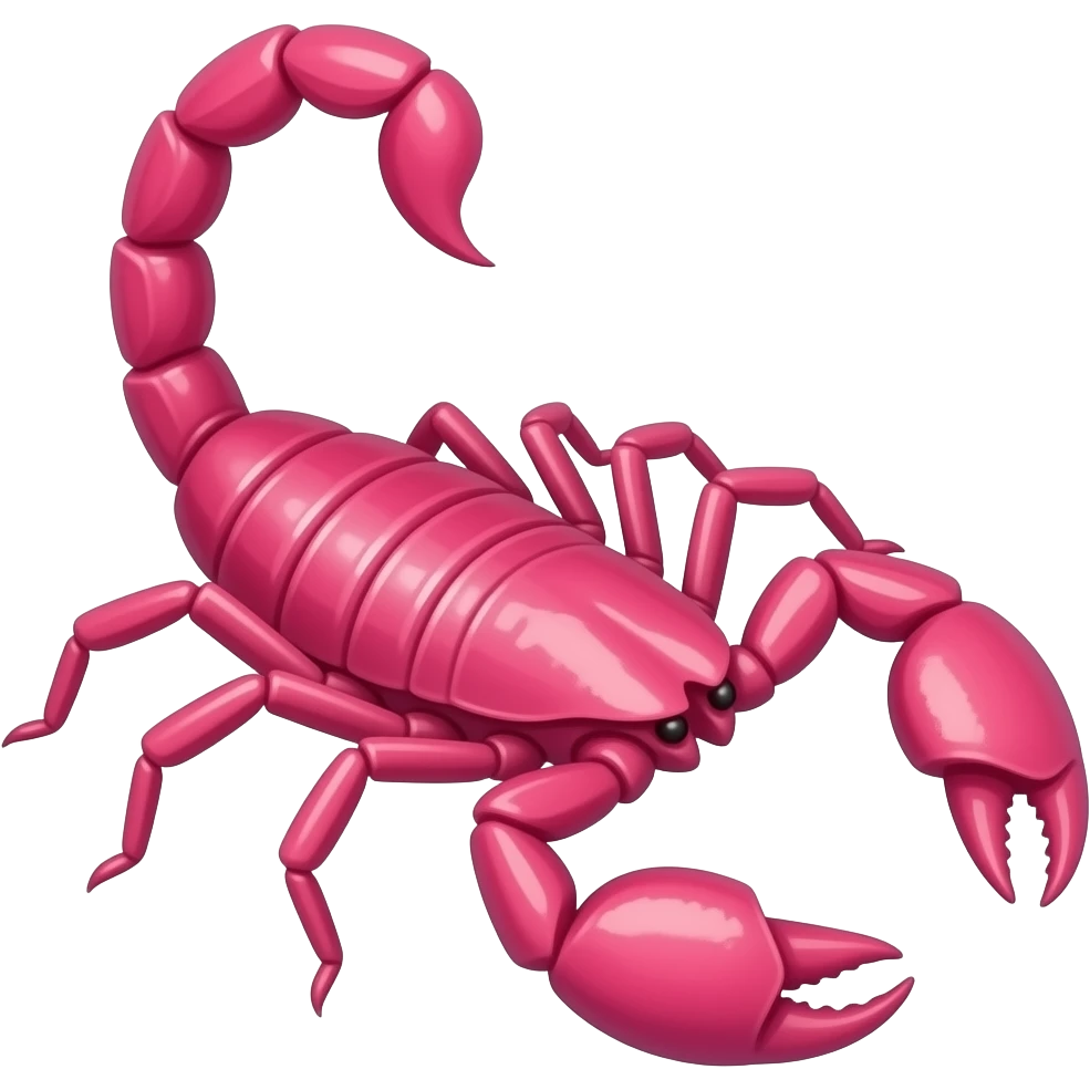 Bright baby pink scorpion emoji emoji