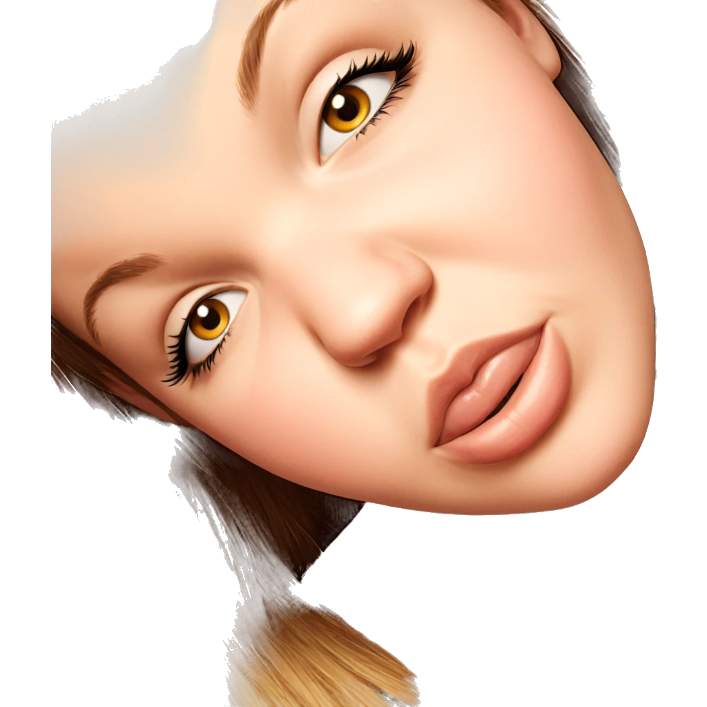realistic portrait of girl emoji