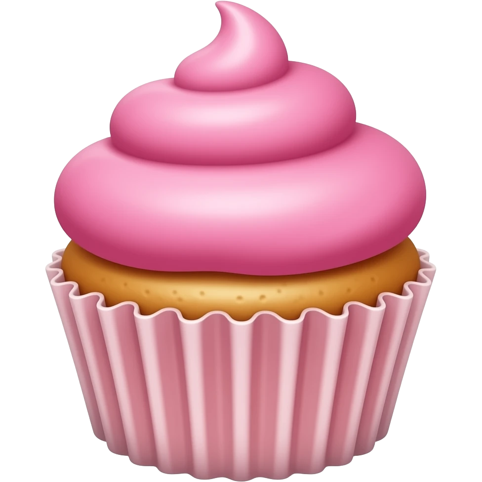 Cupcake with pink icing emoji
