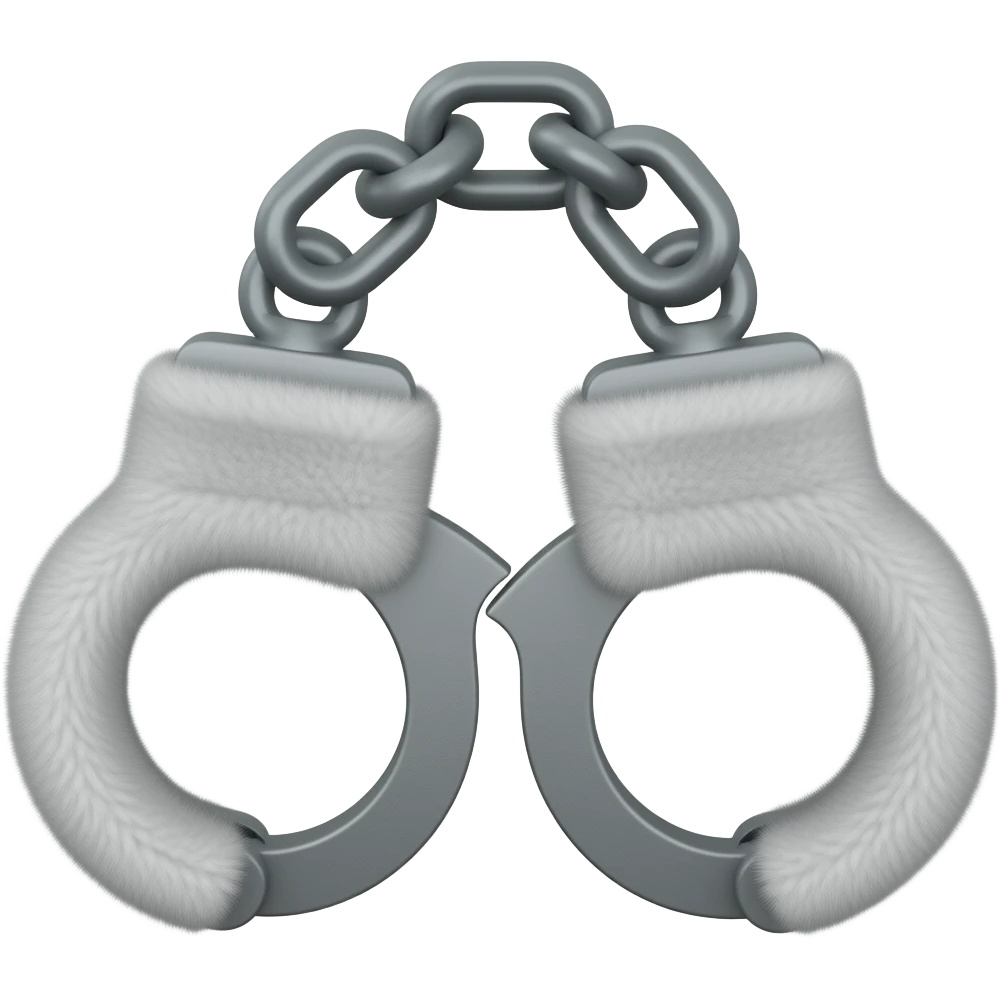 Fuzzy handcuffe emoji