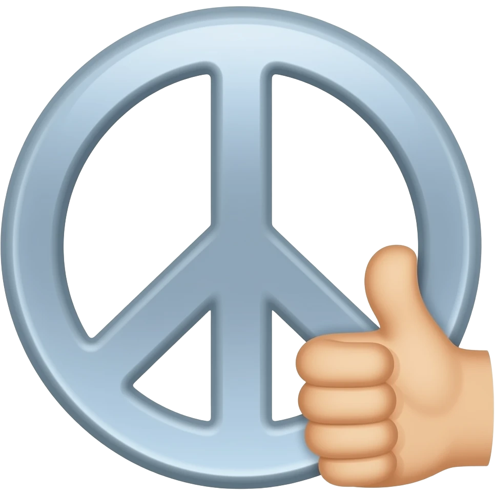 peace but with the thump also and more like a sticker emoji