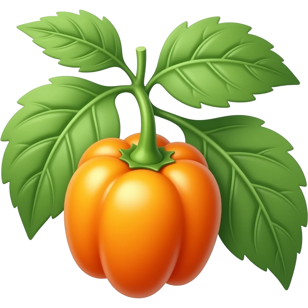 orange habanero plant emoji