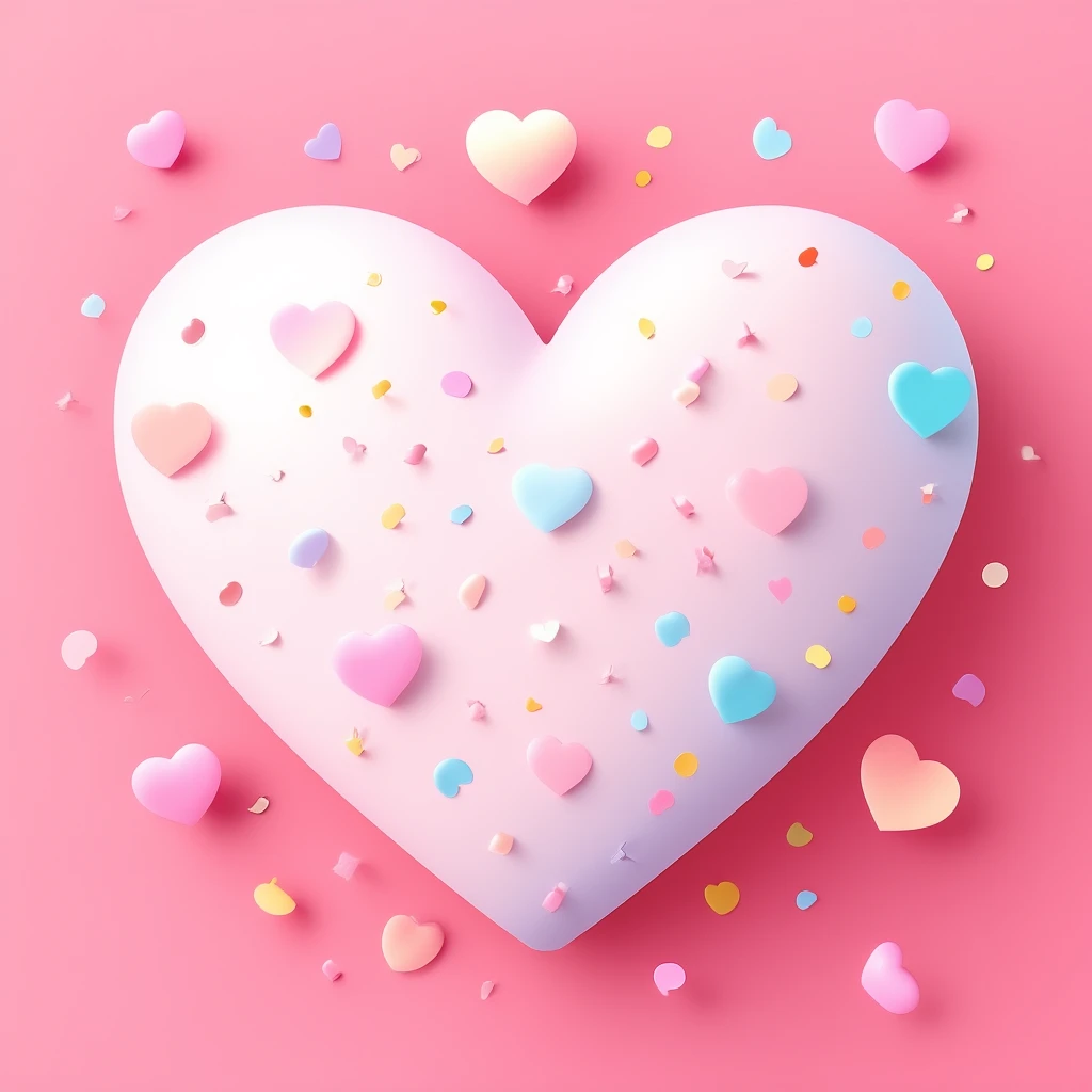 heart with a pastel confetti pattern emoji