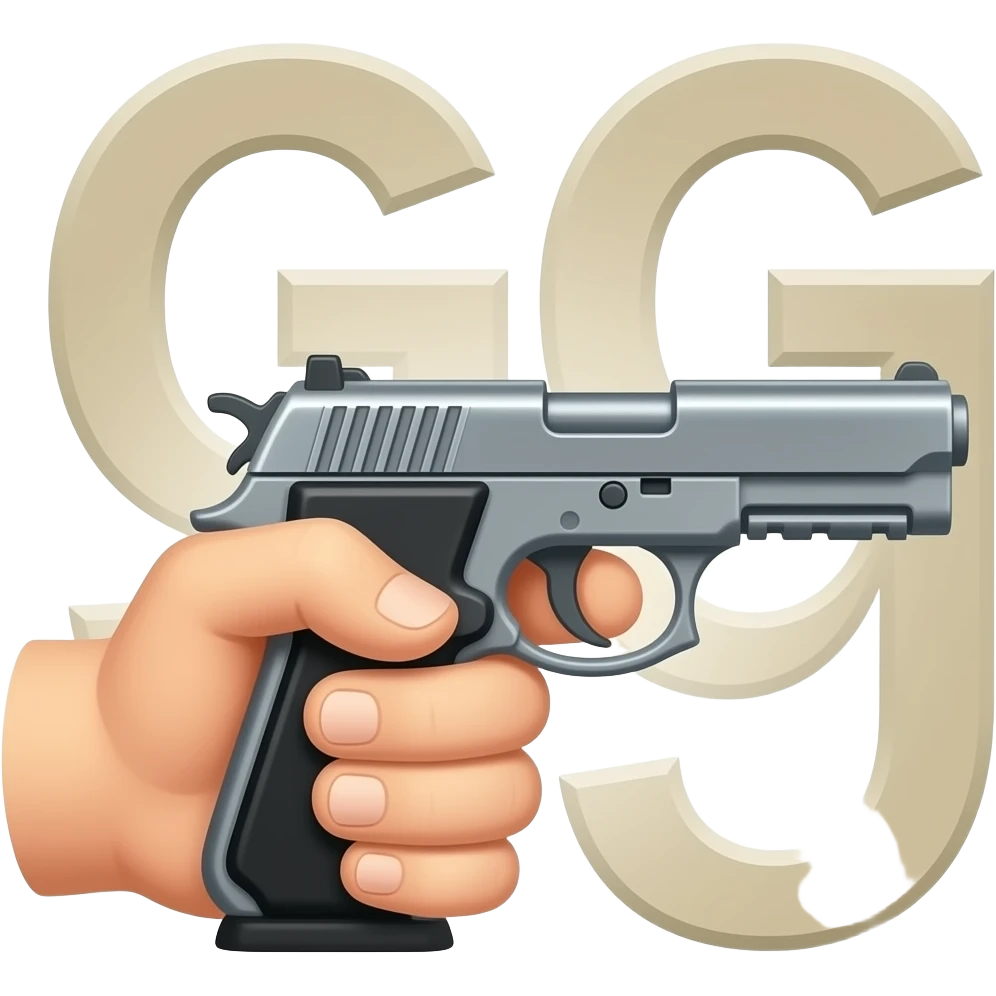 gun shooting gg sign emoji