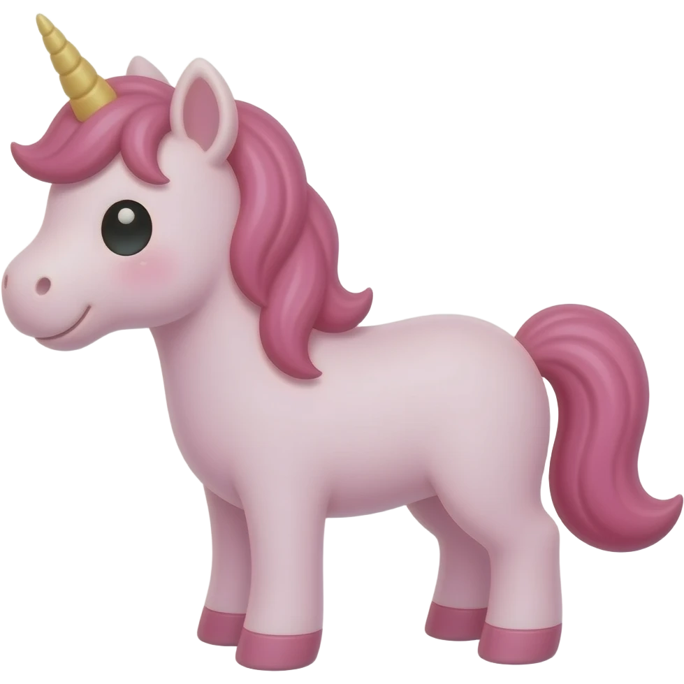 Cute pink unicorn emoji