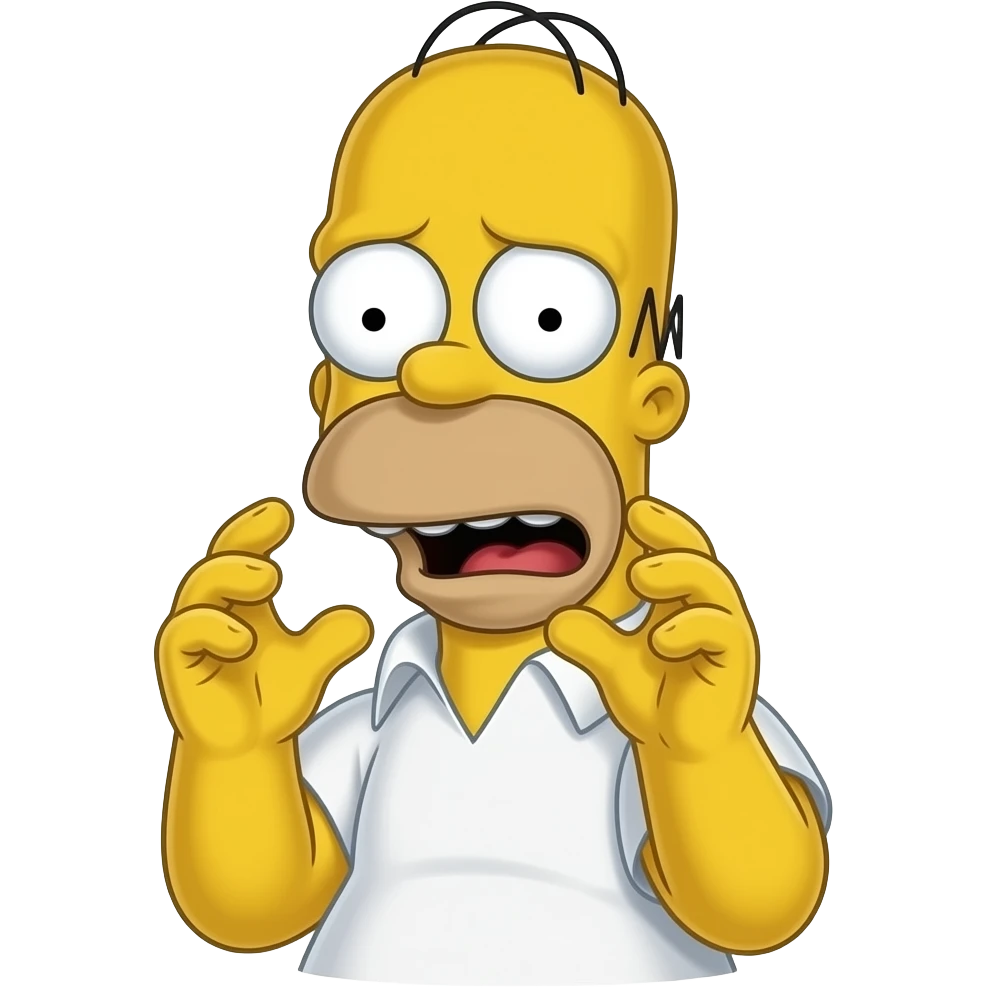 homer fear emoji