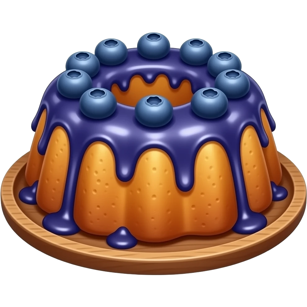 Blueberry cake emoji