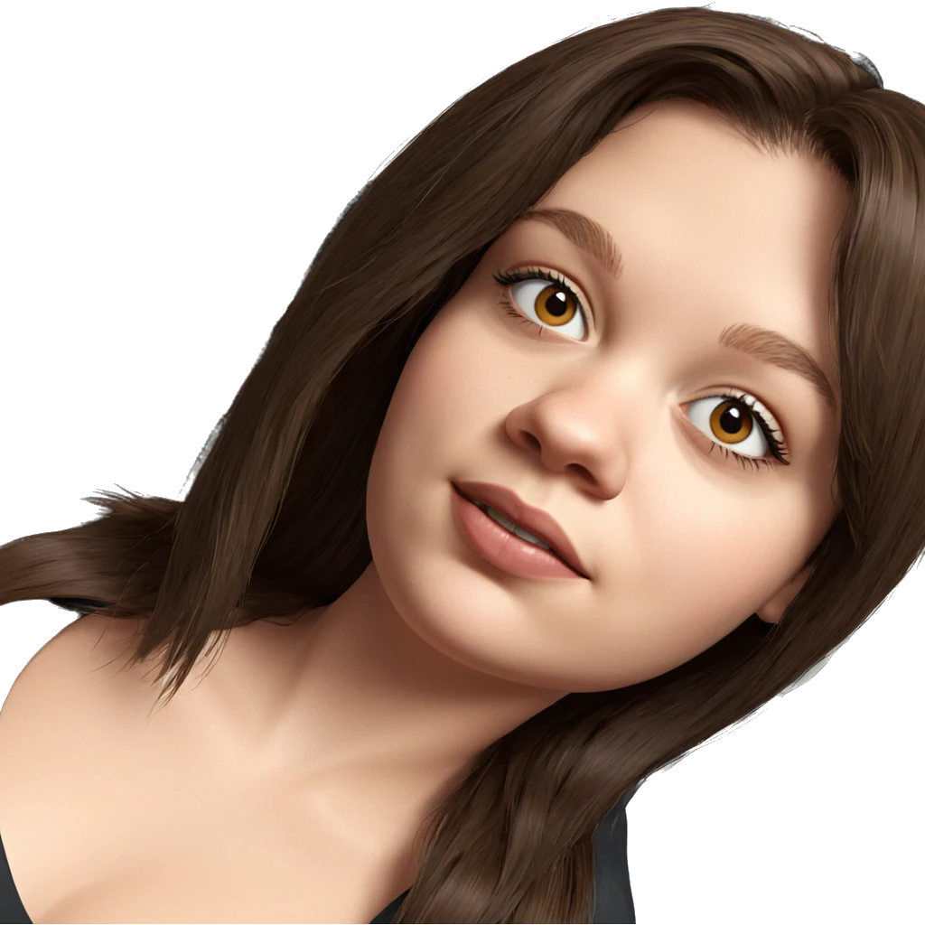 brown haired girl portrait emoji