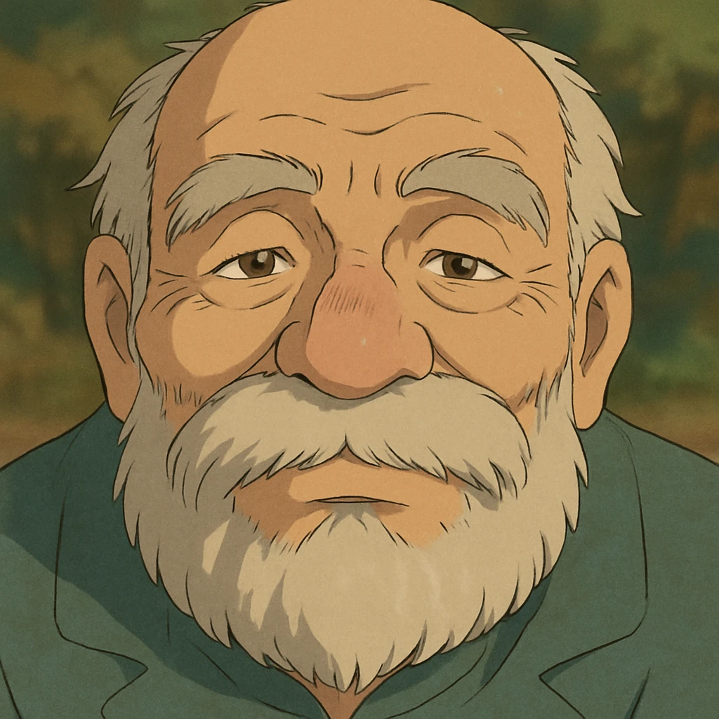 old man closeup face emoji