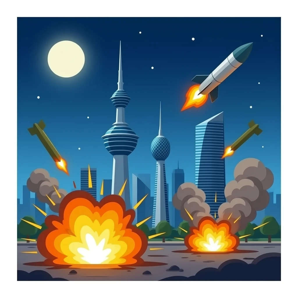 Kuwait is being bombed with missiles emoji