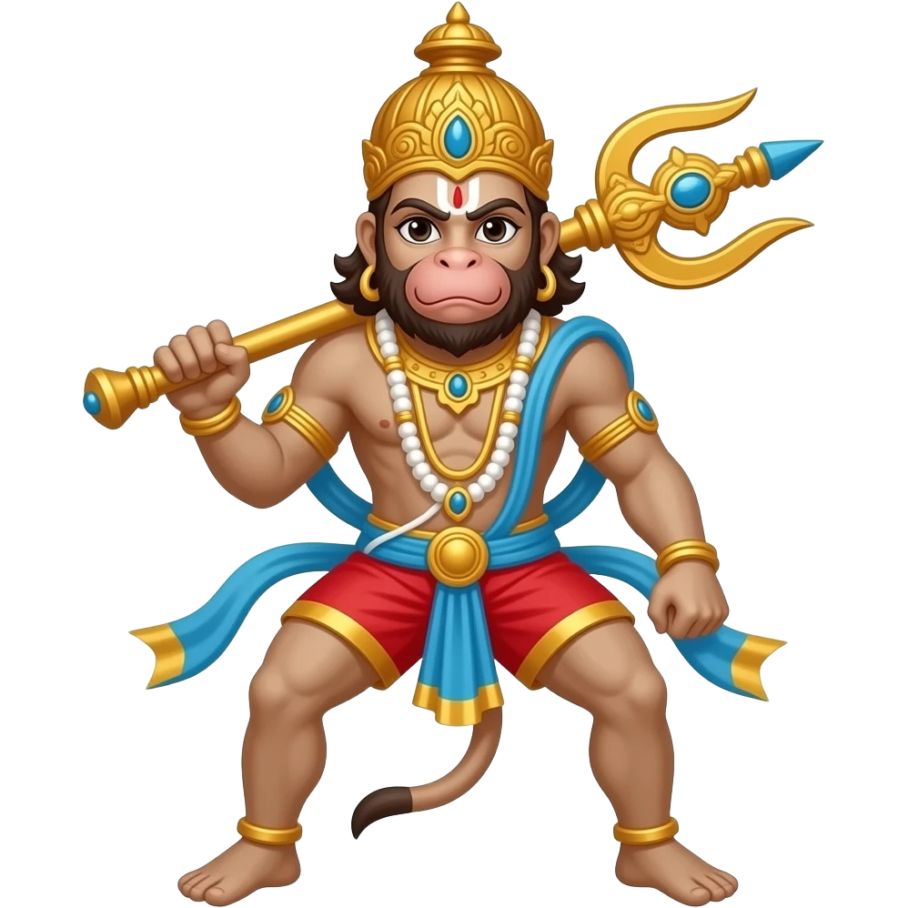 “Panchmukhi Hanuman gada statue”  powerful look chahiye)” emoji