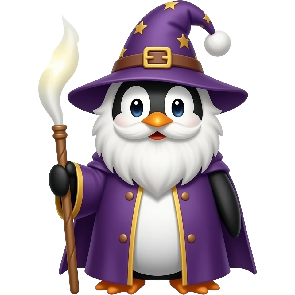 Penguin Wizard emoji