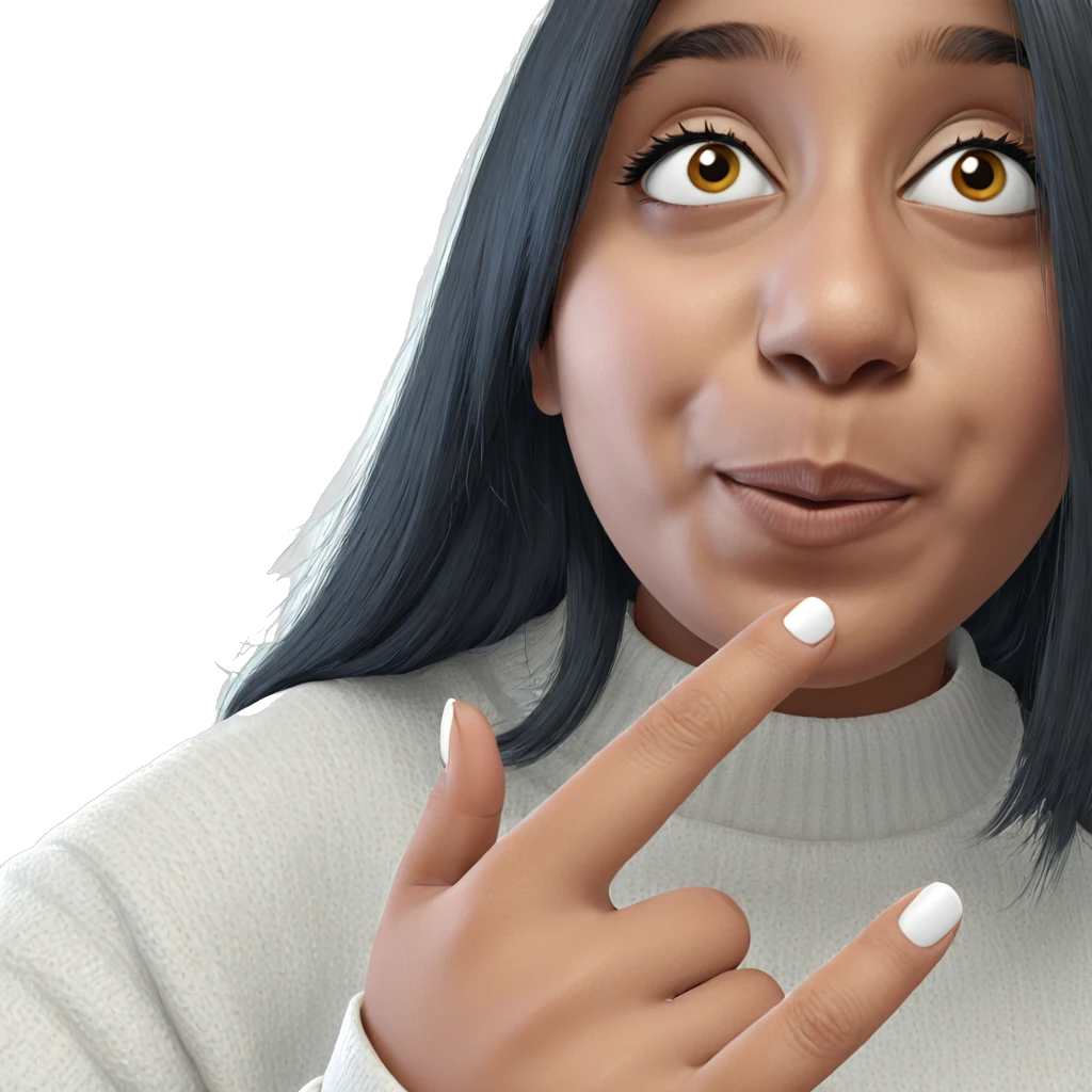 girl in white sweater emoji