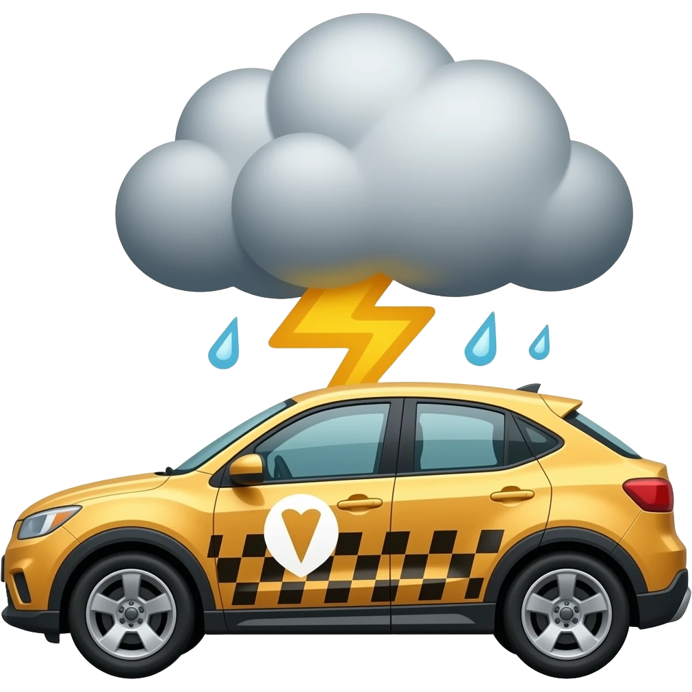 Storm chaser car emoji