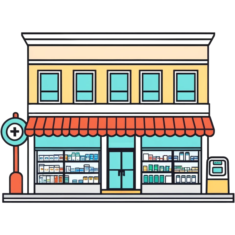 Pharmacy storefront emoji