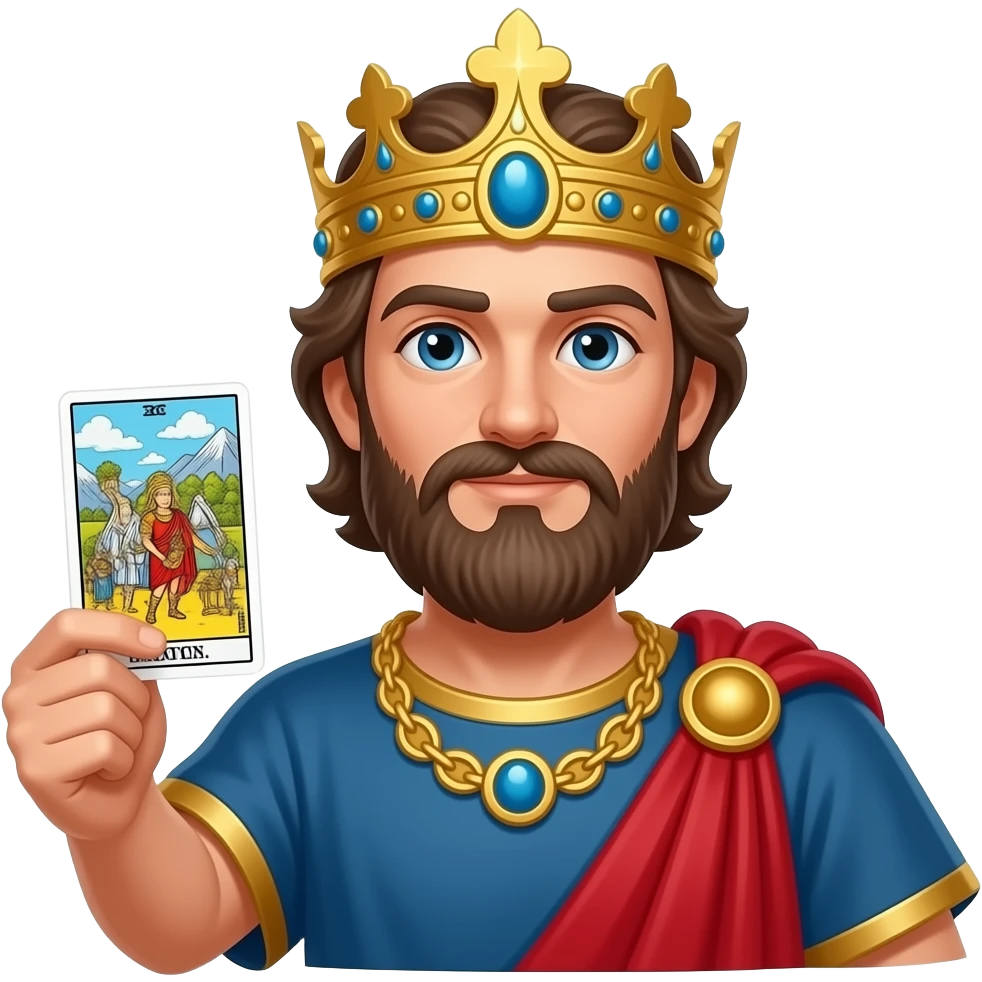 greek king Holding Tarot Card emoji