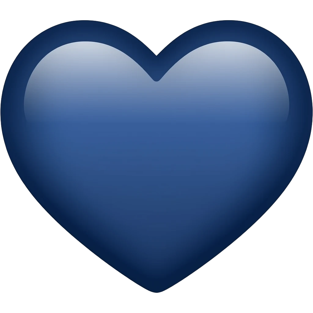 Navy blue heart emoji