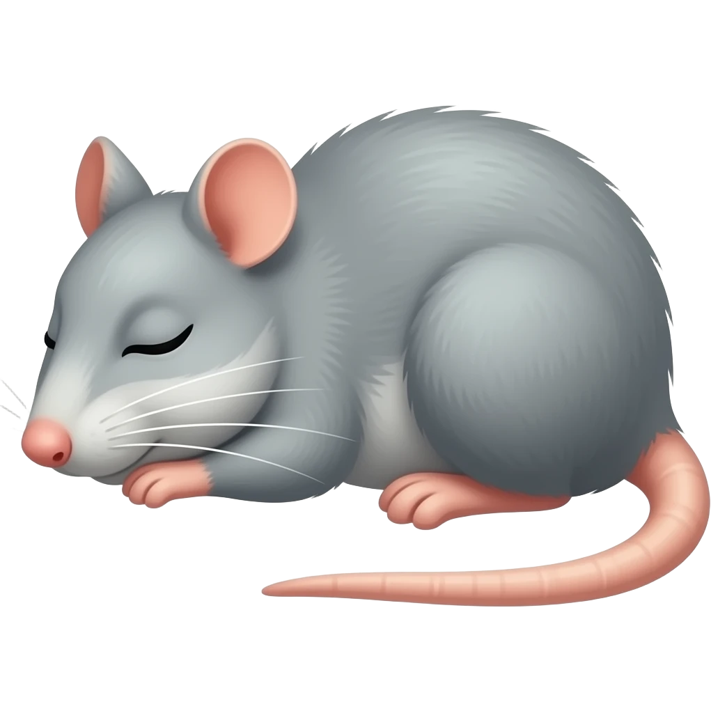 Sleepy rat emoji