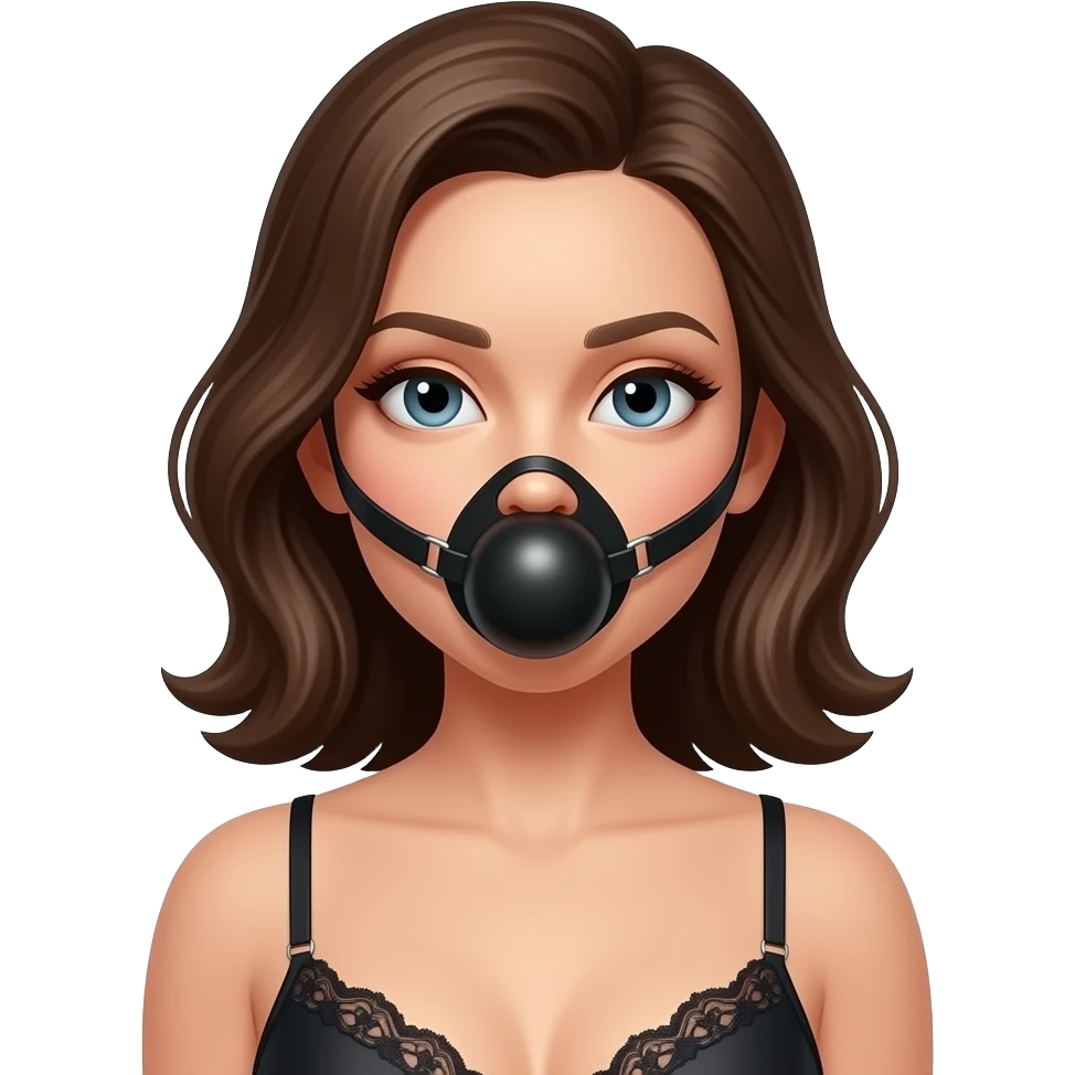 Wife lingerie ballgag emoji