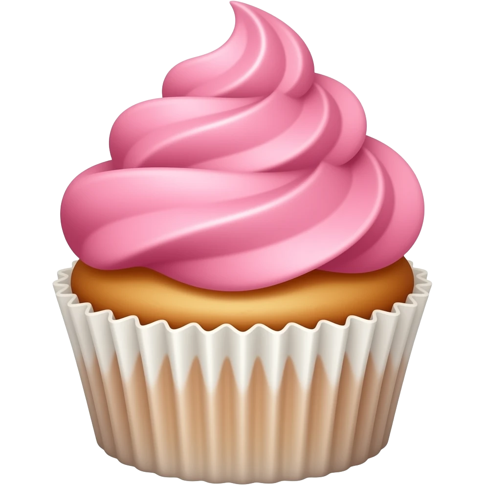 Cupcake with pink icing emoji