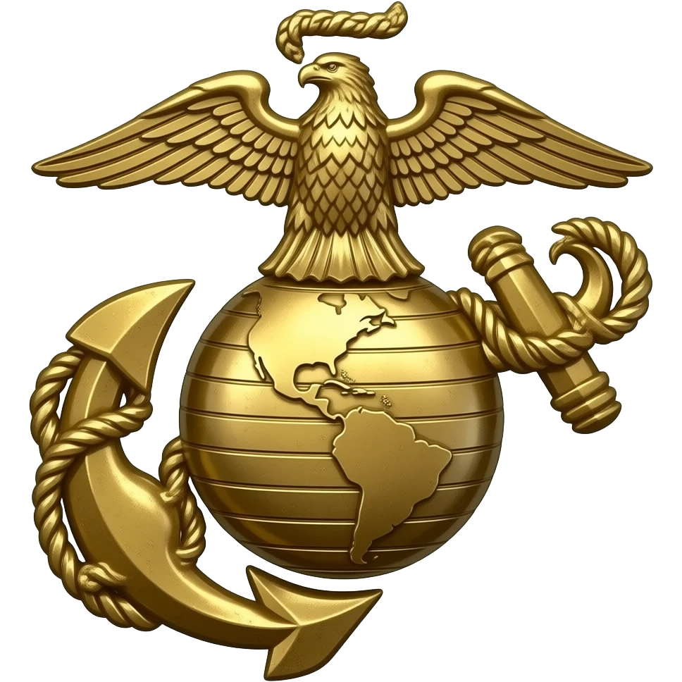 Usmc eagle globe and anchor gold rustic emoji