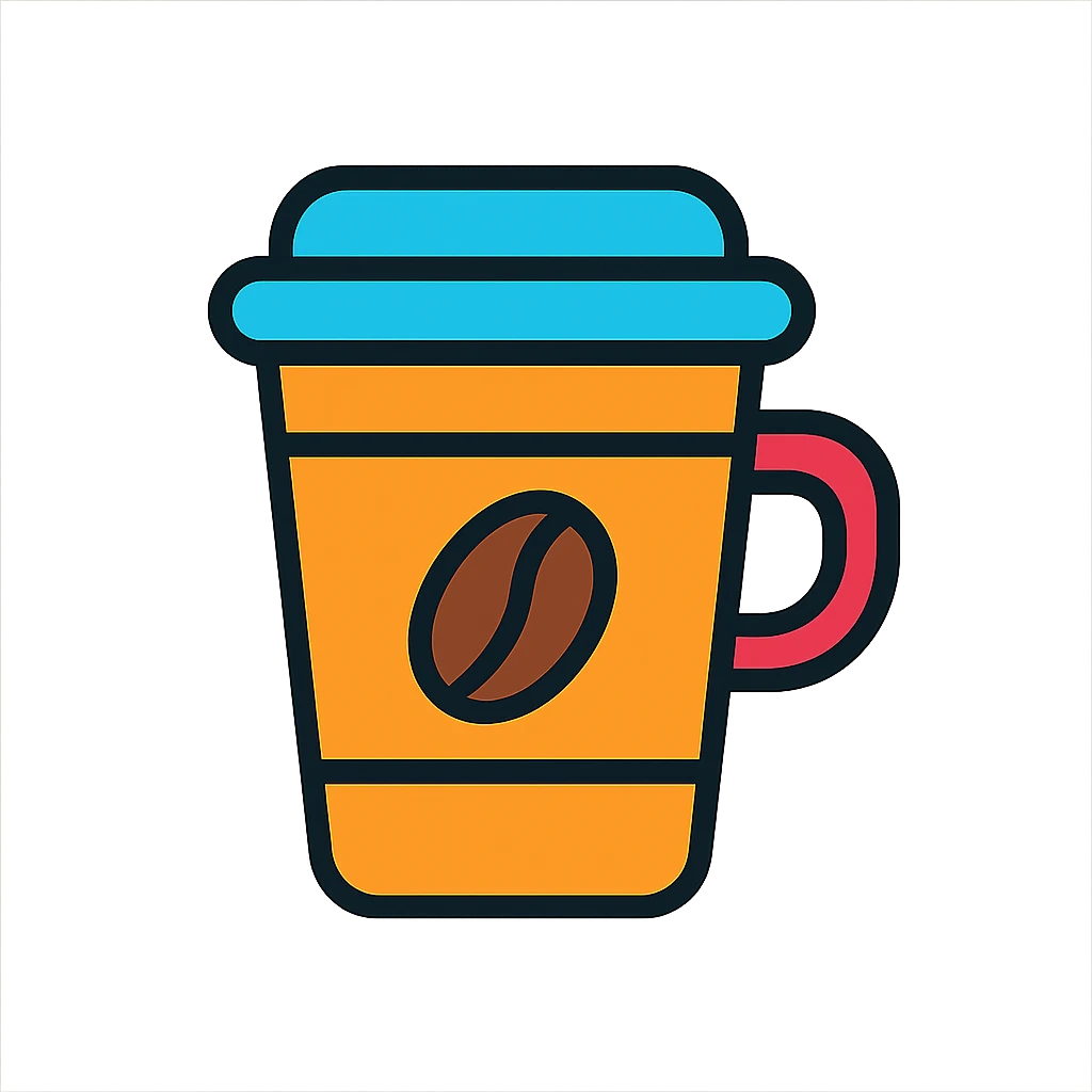 modern coffee cup icon emoji
