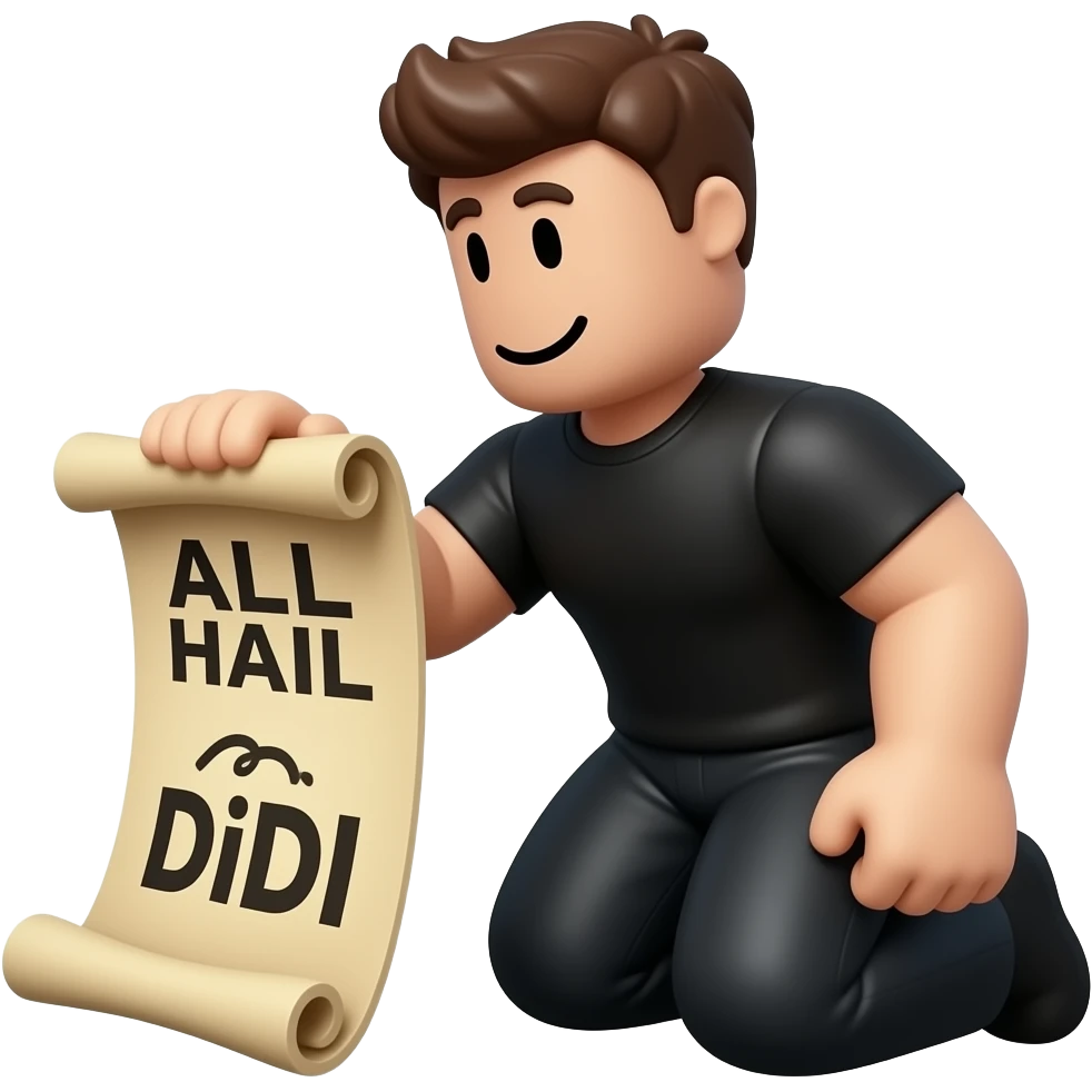 Roblox BOWING ON THIER KNEES with the text ALL HAIL DiDI logo emoji