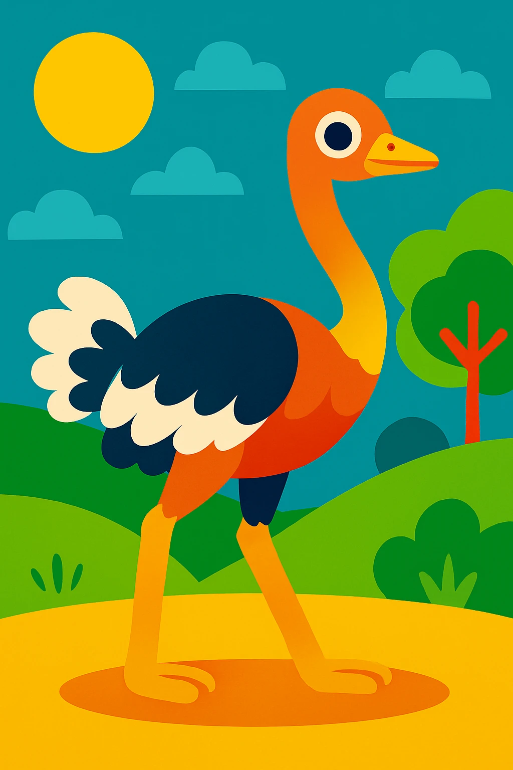 Ostrich emoji