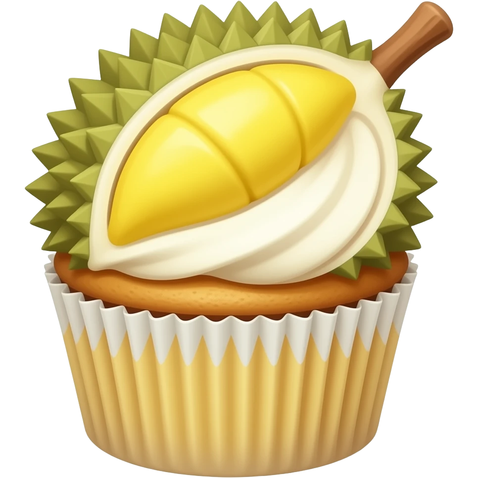 durian cupcake emoji