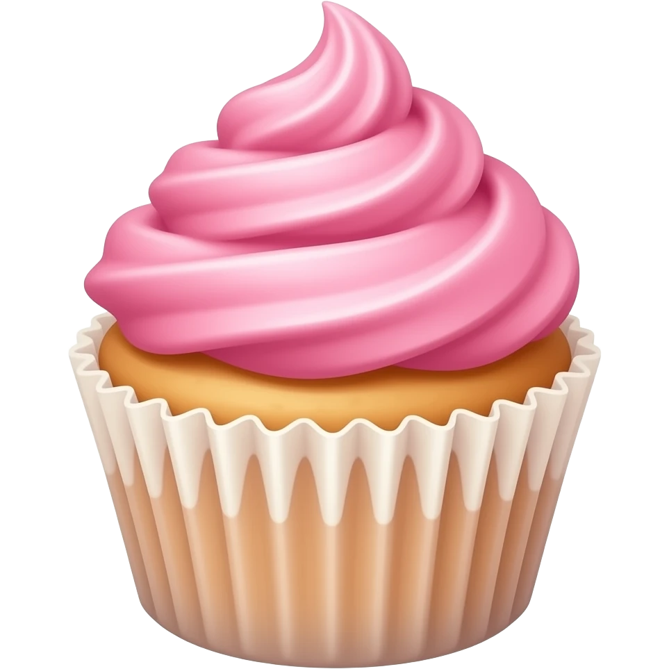 Cupcake with pink icing emoji
