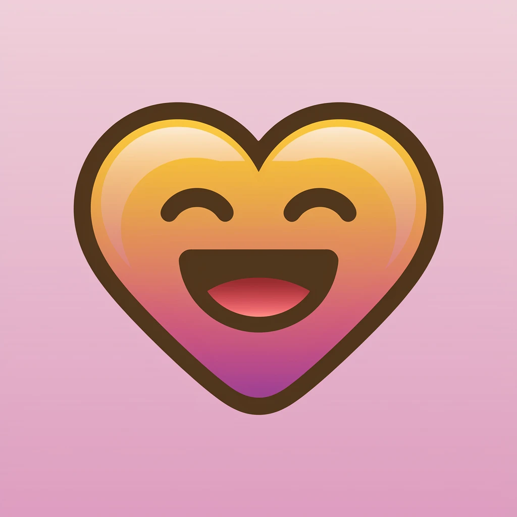 heart emoji with a gradient effect emoji