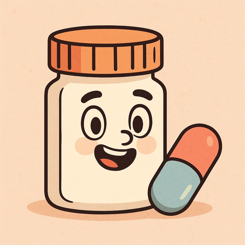 medication icon, simple, clear, suitable for app or website, flat toon style emoji