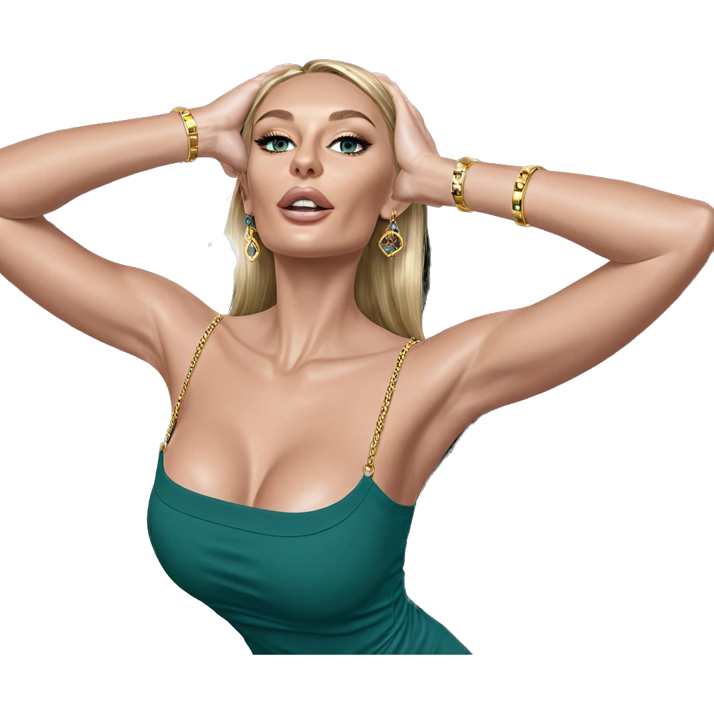 blonde beauty with jewelry emoji