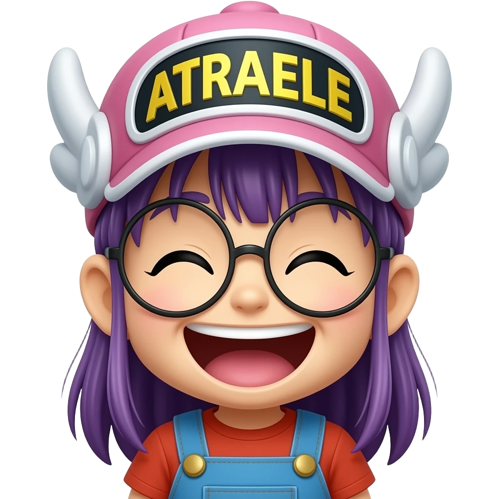 Arale riedose a carcajadas emoji