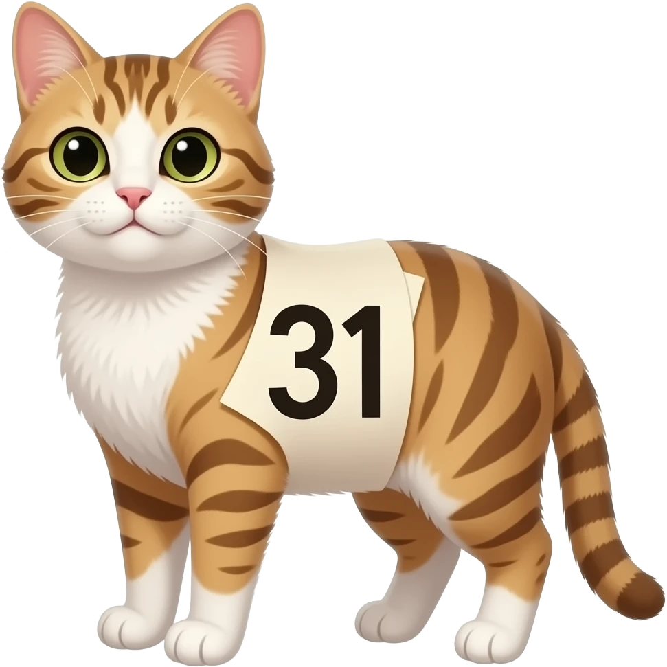 31 çeken kedi emoji
