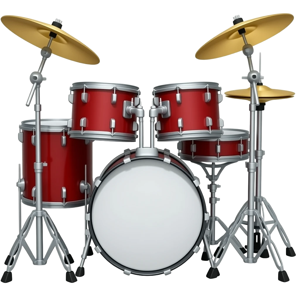 Four Cymbals with stands with high hat emoji
