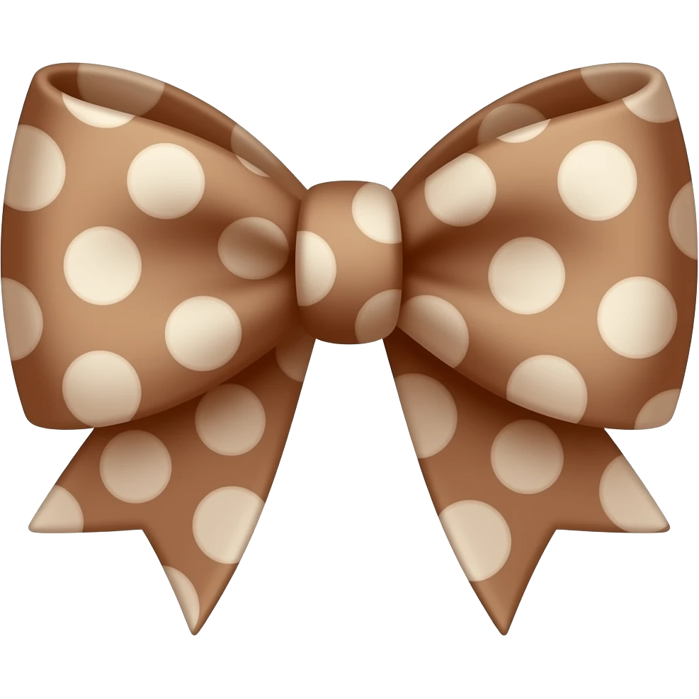 Chocolate Marshmallow bow emoji
