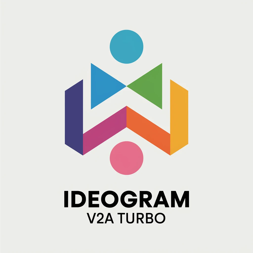 make a colorful logo of text "Ideogram V2a Turbo" emoji